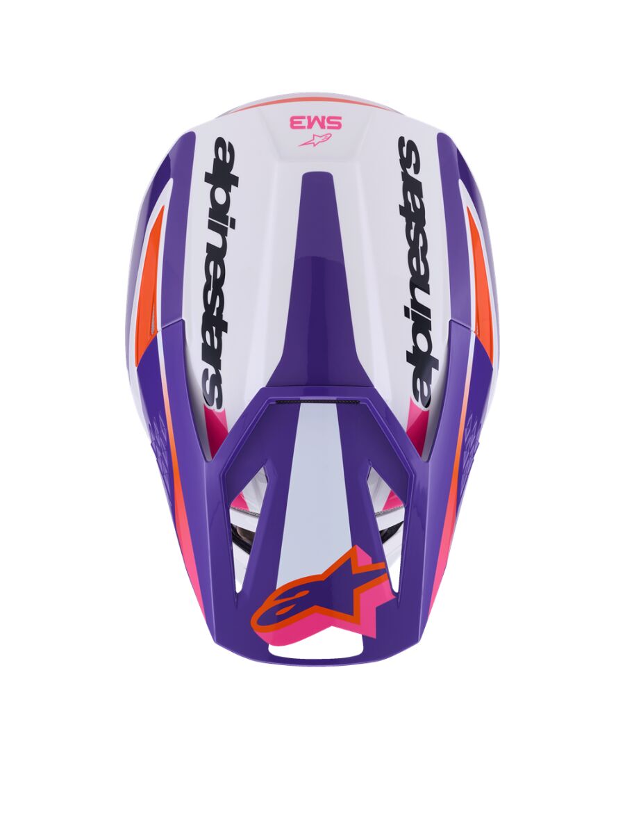 ALPINESTARS(MX) HELMET SM3 HEAT WHT/PU/PINK S 8300926-2052-S