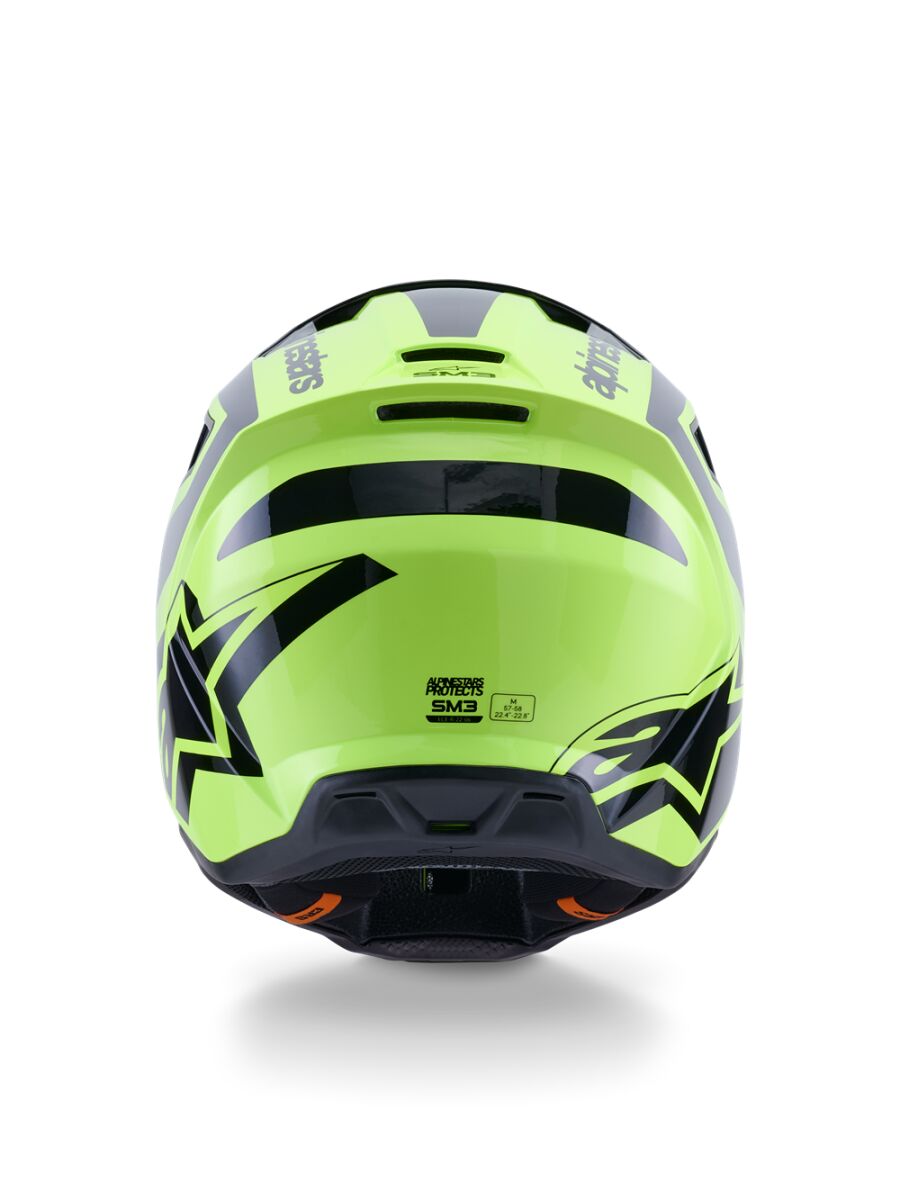 ALPINESTARS(MX) HELMET SM3 HEAT YEL/BLACK S 8300926-5011-S