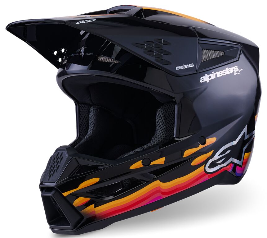 ALPINESTARS(MX) HELMET SM3 FORCE BLACK-GLOSS S 8301126-1180-S