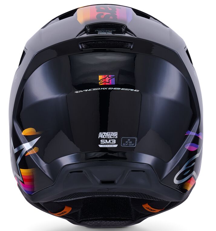 ALPINESTARS(MX) HELMET SM3 FORCE BLACK-GLOSS S 8301126-1180-S
