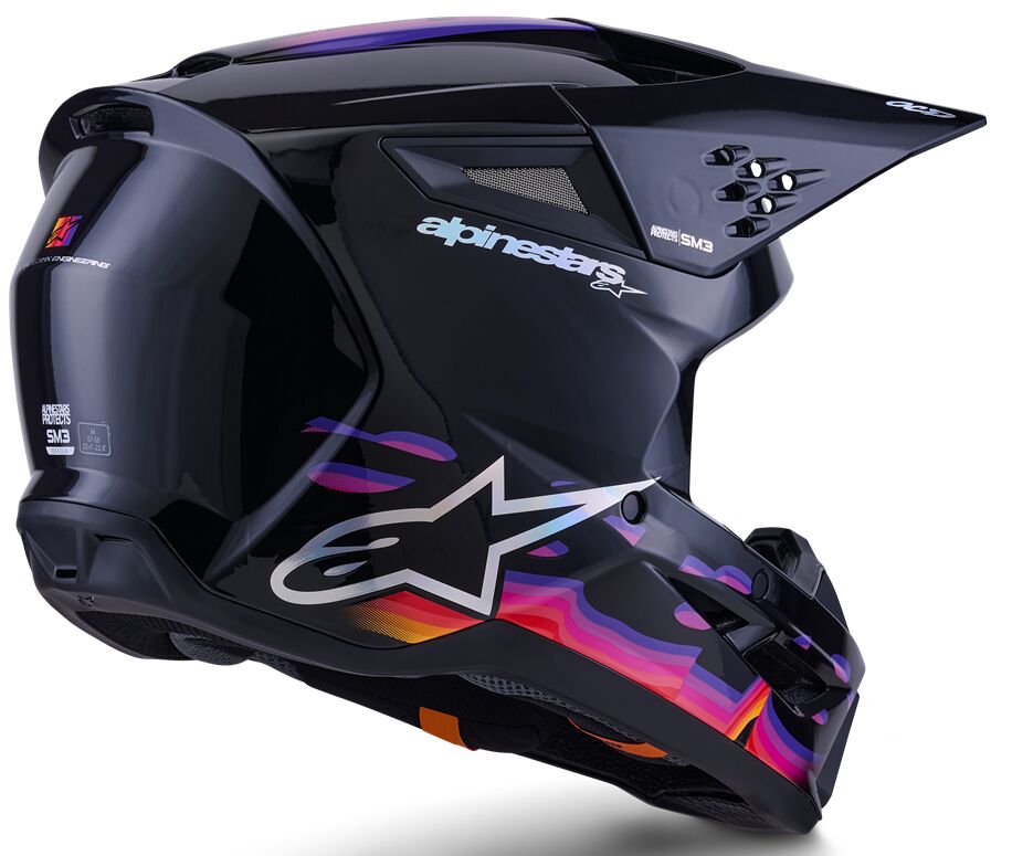 ALPINESTARS(MX) HELMET SM3 FORCE BLACK-GLOSS S 8301126-1180-S