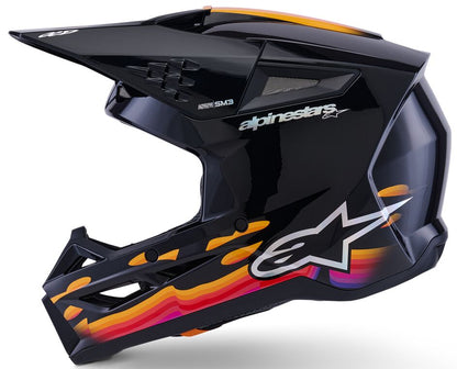 ALPINESTARS(MX) HELMET SM3 FORCE BLACK-GLOSS 2X 8301126-1180-2X