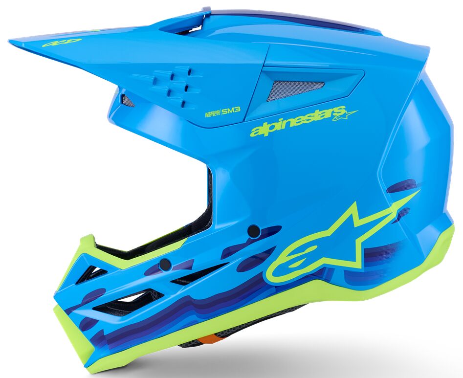 ALPINESTARS(MX) HELMET SM3 FORCE CYAN S 8301126-7232-S