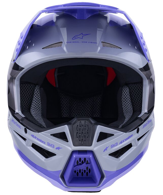 ALPINESTARS(MX) HELMET SM3 JETTSON GRAY/PUR/BLK S 8302726-9277-S