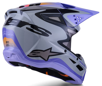 ALPINESTARS(MX) HELMET SM3 JETTSON GRAY/PUR/BLK M 8302726-9277-M
