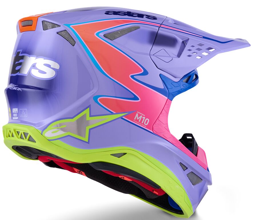 ALPINESTARS(MX) HELMET SM10 JETT PURPLE/PINK L 8303625-3144-L