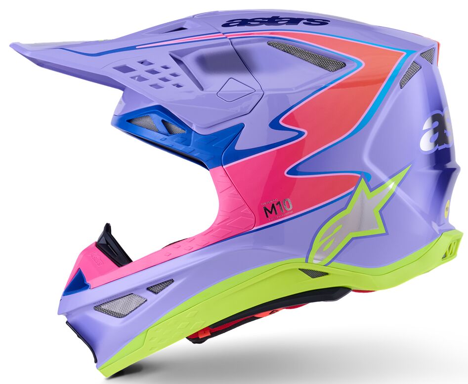 ALPINESTARS(MX) HELMET SM10 JETT PURPLE/PINK L 8303625-3144-L