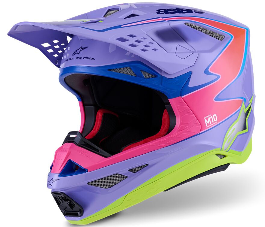 ALPINESTARS(MX) HELMET SM10 JETT PURPLE/PINK XL 8303625-3144-XL