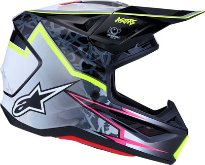 ALPINESTARS(MX) HELMET SM7 BLASTER BLK/GRY/YLW 8300127-1697-S
