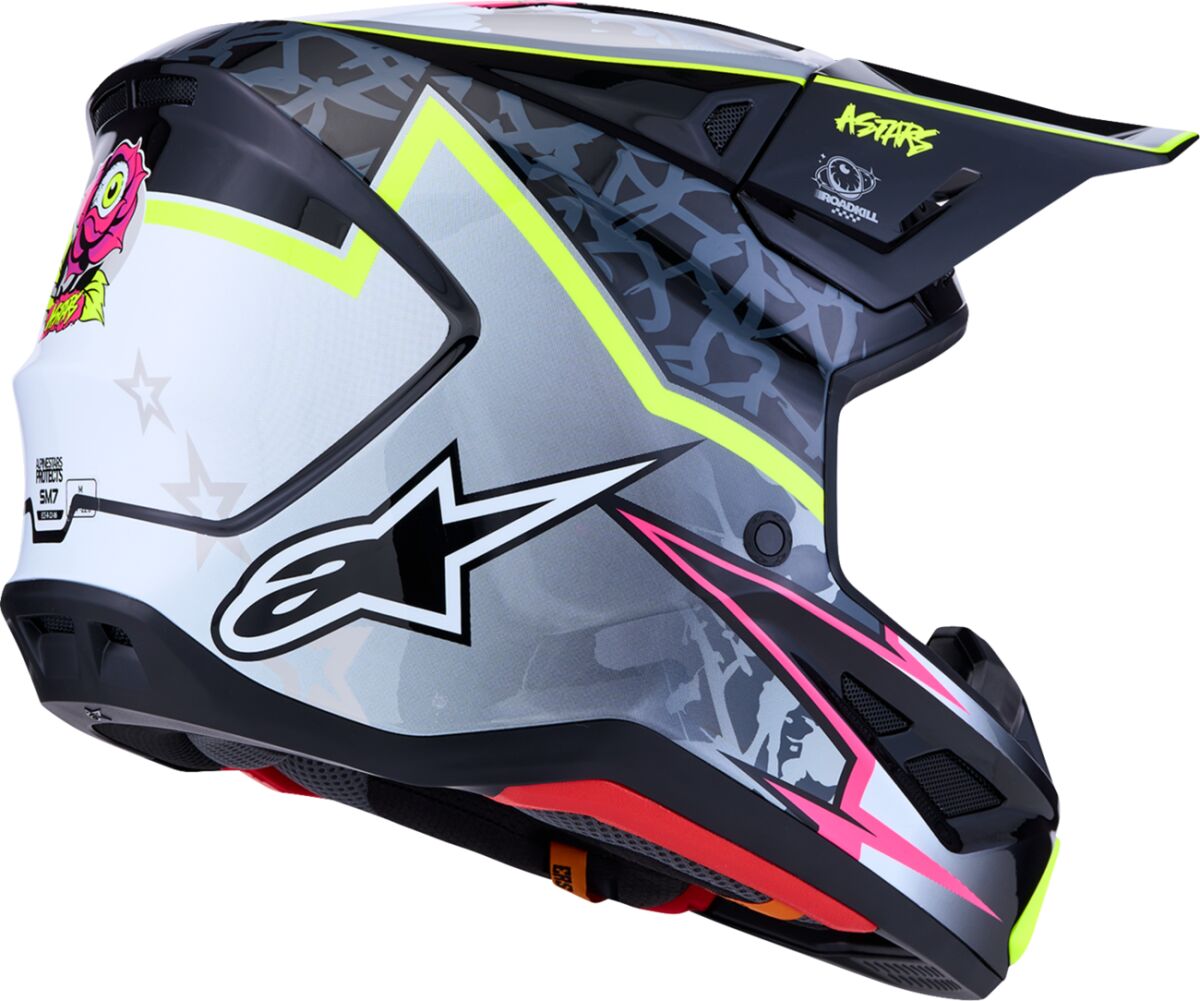 ALPINESTARS(MX) HELMET SM7 BLASTER BLK/GRY/YLW 8300127-1697-XL