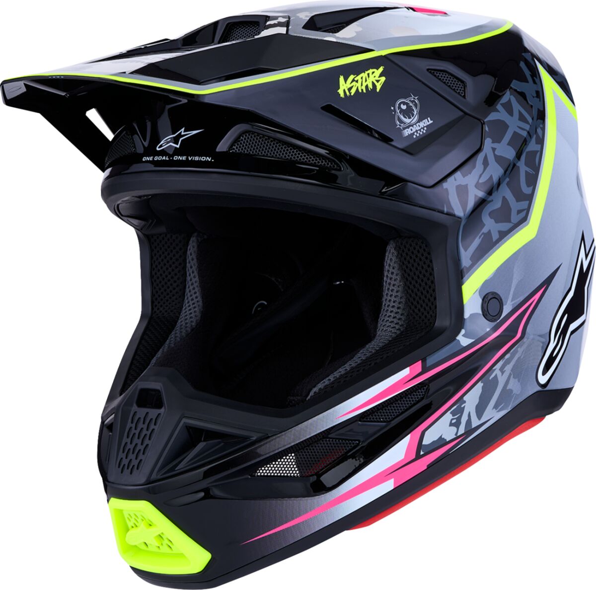 ALPINESTARS(MX) HELMET SM7 BLASTER BLK/GRY/YLW 8300127-1697-2X