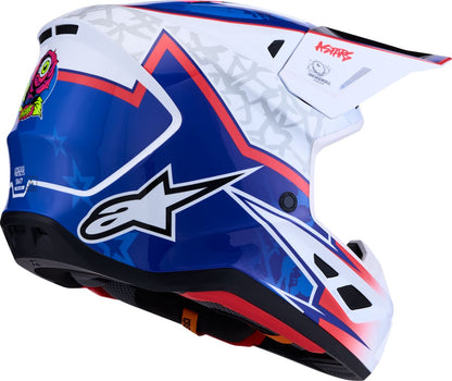 ALPINESTARS(MX) HELMET SM7 BLASTER WHT/BLU/RED 8300127-2217-XS