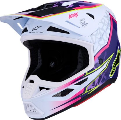 ALPINESTARS(MX) HELMET SM7 BLASTER PUR/PNK/WHT 8300127-3224-XS