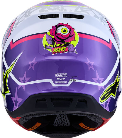 ALPINESTARS(MX) HELMET SM7 BLASTER PUR/PNK/WHT 8300127-3224-XS