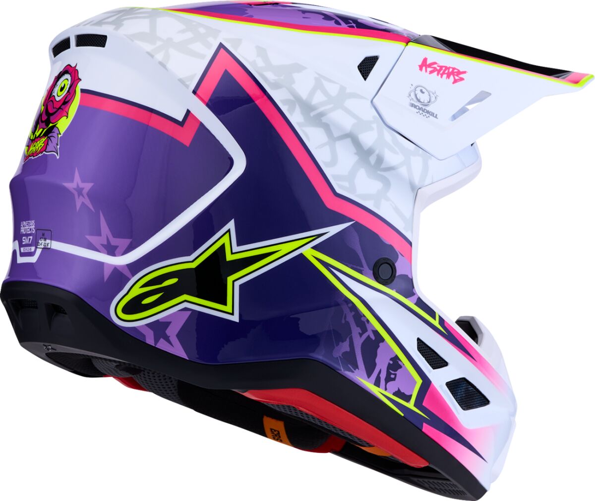 ALPINESTARS(MX) HELMET SM7 BLASTER PUR/PNK/WHT 8300127-3224-XS