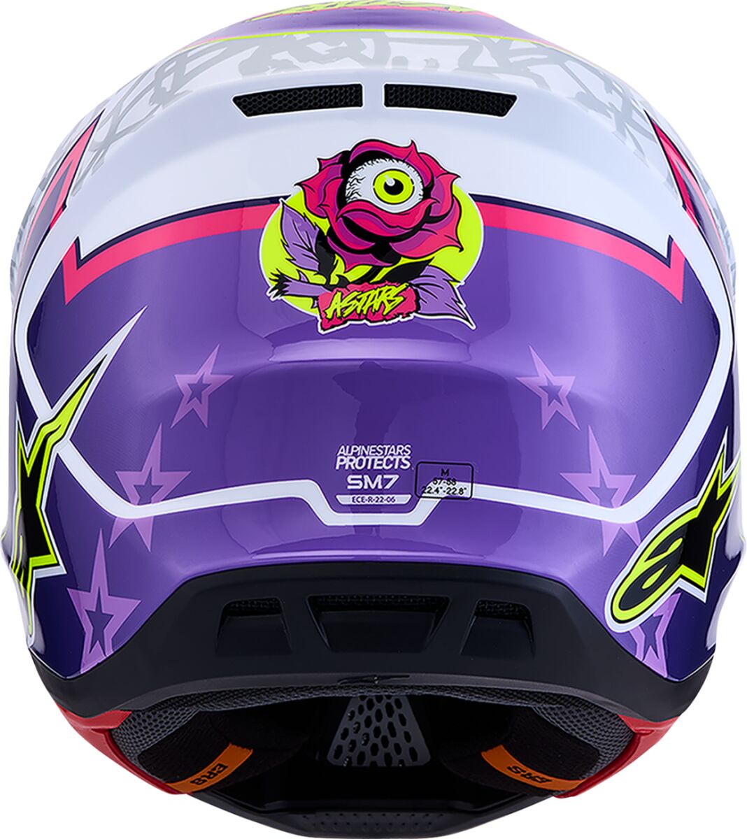 ALPINESTARS(MX) HELMET SM7 BLASTER PUR/PNK/WHT 8300127-3224-S