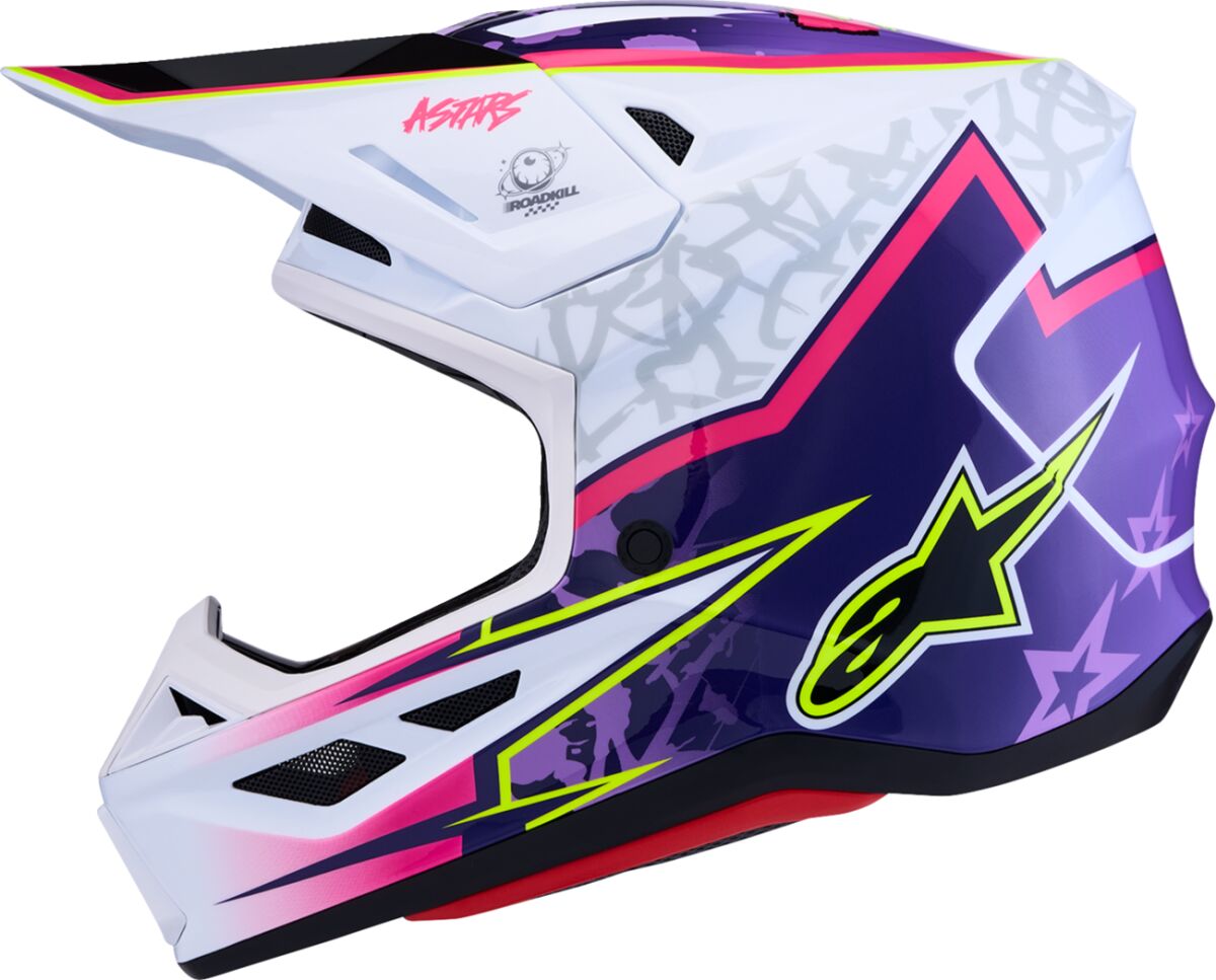 ALPINESTARS(MX) HELMET SM7 BLASTER PUR/PNK/WHT 8300127-3224-S
