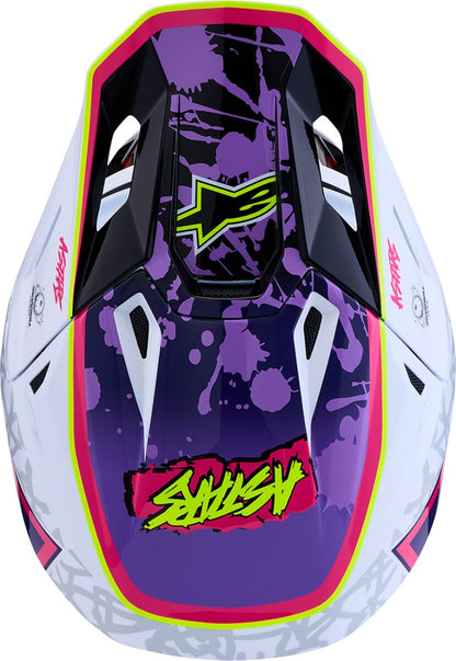 ALPINESTARS(MX) HELMET SM7 BLASTER PUR/PNK/WHT 8300127-3224-M