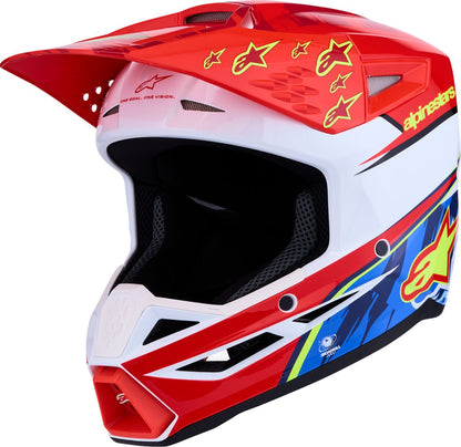 ALPINESTARS(MX) HELMET SM3 FALCON RED/WHT/BLU 8300827-3206-XS