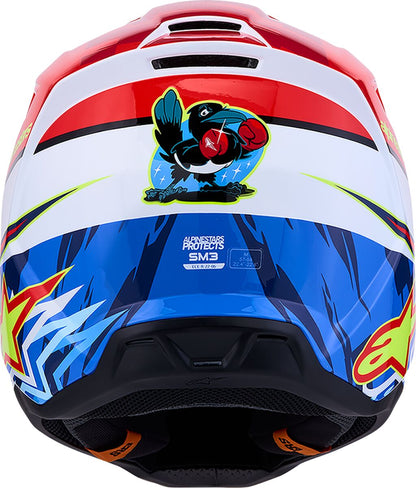 ALPINESTARS(MX) HELMET SM3 FALCON RED/WHT/BLU 8300827-3206-S