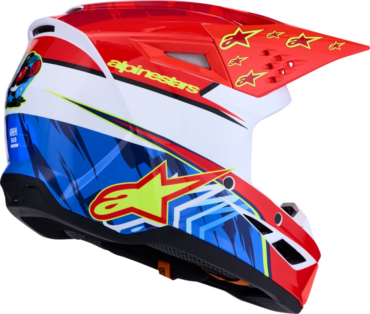 ALPINESTARS(MX) HELMET SM3 FALCON RED/WHT/BLU 8300827-3206-S