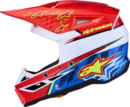 ALPINESTARS(MX) HELMET SM3 FALCON RED/WHT/BLU 8300827-3206-S