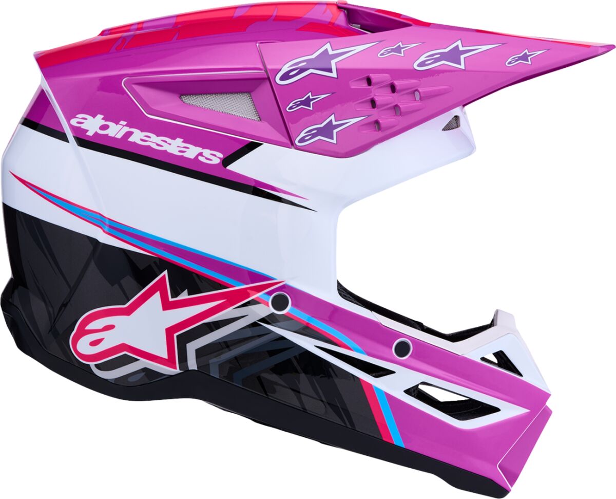 ALPINESTARS(MX) HELMET SM3 FALCON PUR/WHT/PNK 8300827-3222-M