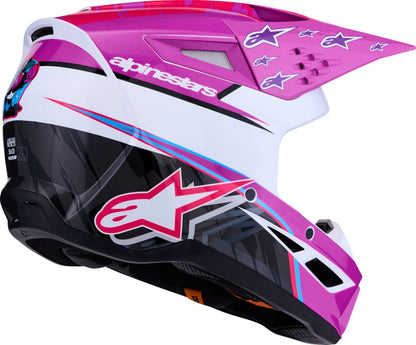 ALPINESTARS(MX) HELMET SM3 FALCON PUR/WHT/PNK 8300827-3222-M