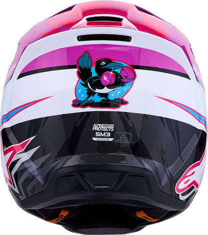 ALPINESTARS(MX) HELMET SM3 FALCON PUR/WHT/PNK 8300827-3222-2X