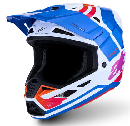 ALPINESTARS(MX) HELMET SM7 CORE WHT/BLU/PNK S 8301726-2088-S