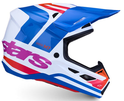 ALPINESTARS(MX) HELMET SM7 CORE WHT/BLU/PNK S 8301726-2088-S