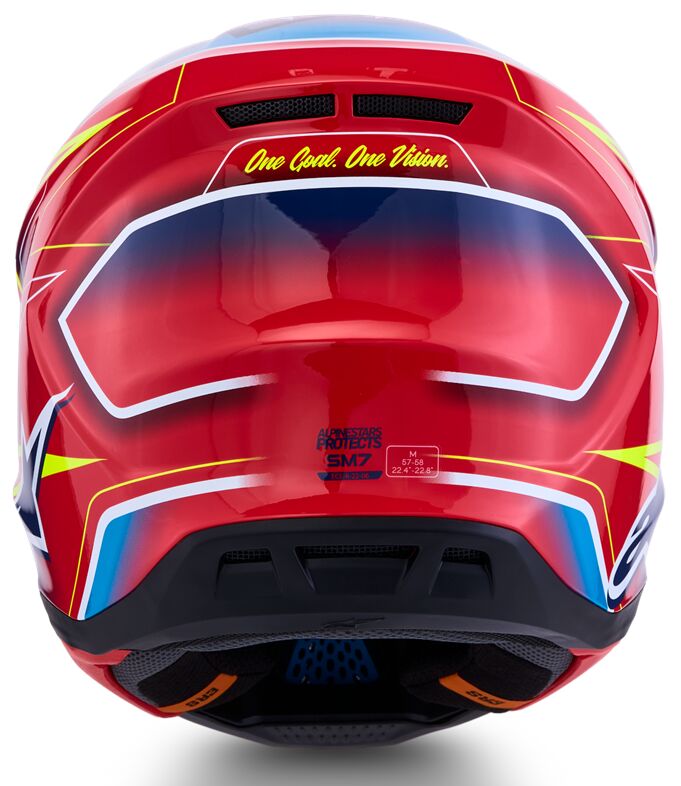 ALPINESTARS(MX) HELMET SM7 CAST RED/YLW/BLU S 8302526-3226-S