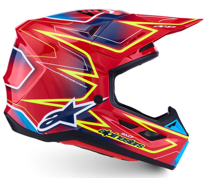 ALPINESTARS(MX) HELMET SM7 CAST RED/YLW/BLU S 8302526-3226-S