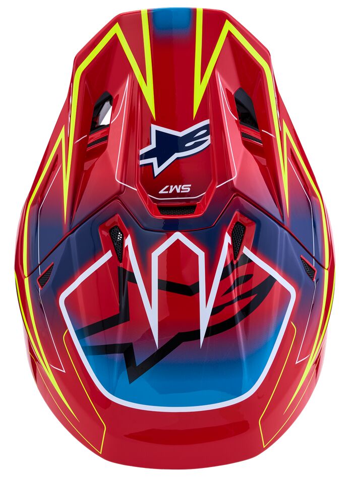 ALPINESTARS(MX) HELMET SM7 CAST RED/YLW/BLU S 8302526-3226-S