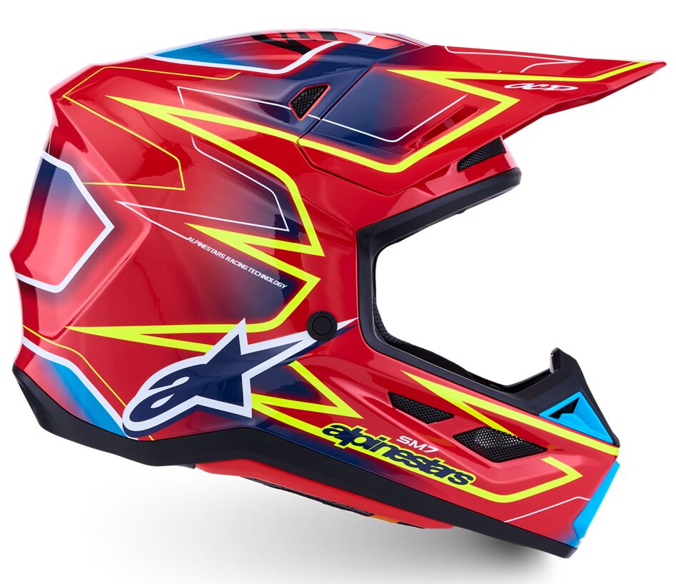 ALPINESTARS(MX) HELMET SM7 CAST RED/YLW/BLU XL 8302526-3226-XL