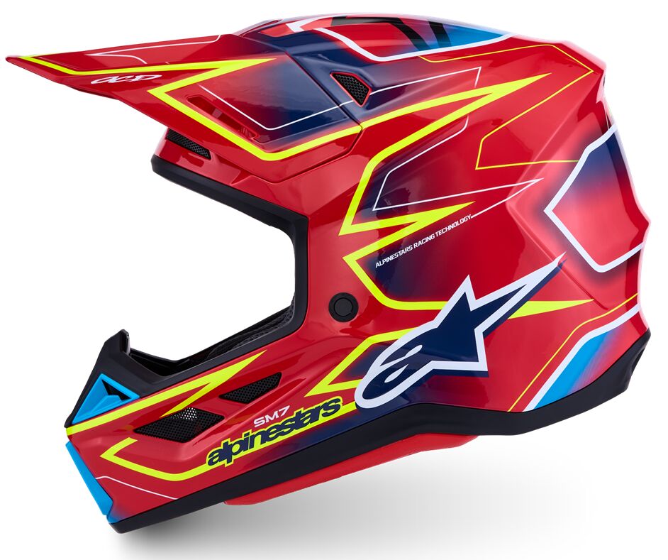 ALPINESTARS(MX) HELMET SM7 CAST RED/YLW/BLU XL 8302526-3226-XL