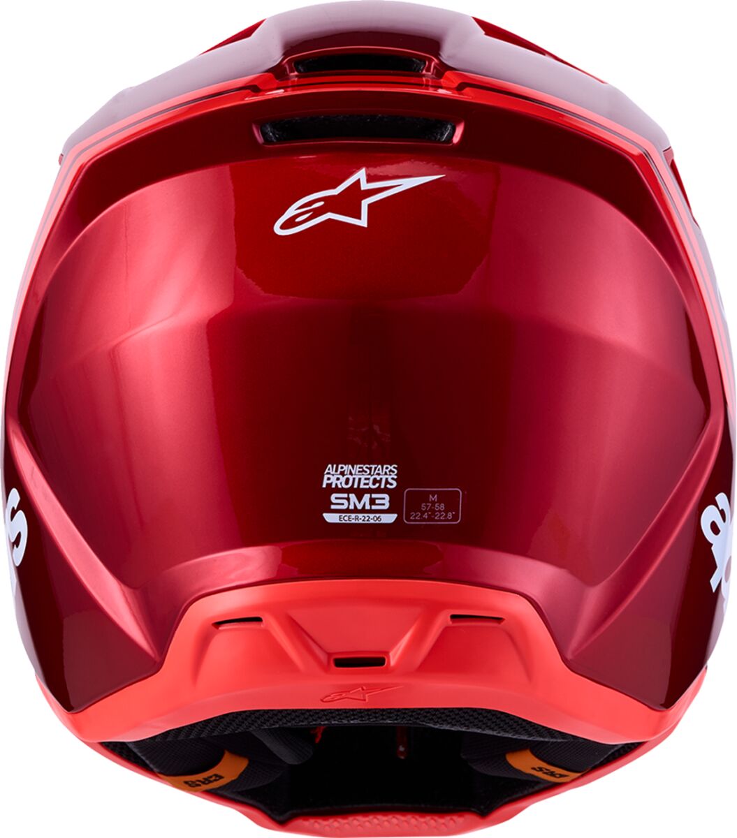 ALPINESTARS(MX) HELMET SM3 RADIUM RED/WHT S 8300726-3216-S