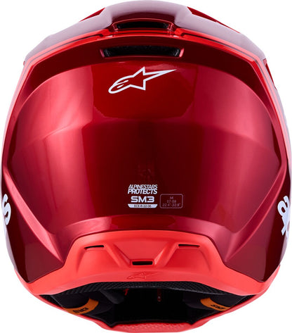 ALPINESTARS(MX) HELMET SM3 RADIUM RED/WHT S 8300726-3216-S