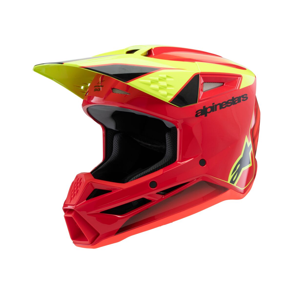ALPINESTARS(MX) HELMET YTH SM3 FRAY RD/YL/BK Y 8301725-3051-YS