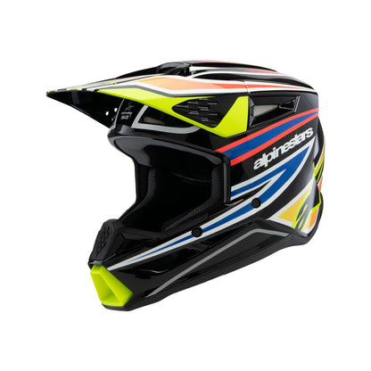 ALPINESTARS(MX) HELMET YTH SM3 WURX BLK/YL/B Y 8302125-1574-YL