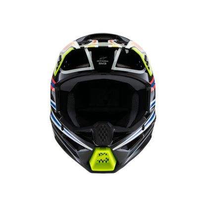 ALPINESTARS(MX) HELMET YTH SM3 WURX BLK/YL/B Y 8302125-1574-YL