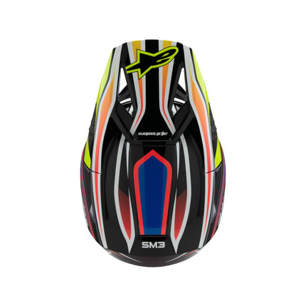 ALPINESTARS(MX) HELMET YTH SM3 WURX BLK/YL/B Y 8302125-1574-YL