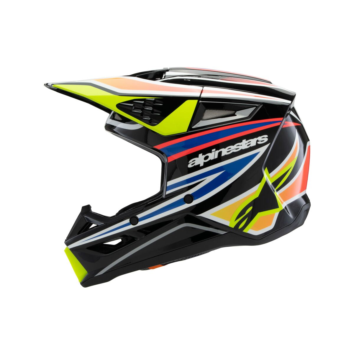 ALPINESTARS(MX) HELMET YTH SM3 WURX BLK/YL/B Y 8302125-1574-YL