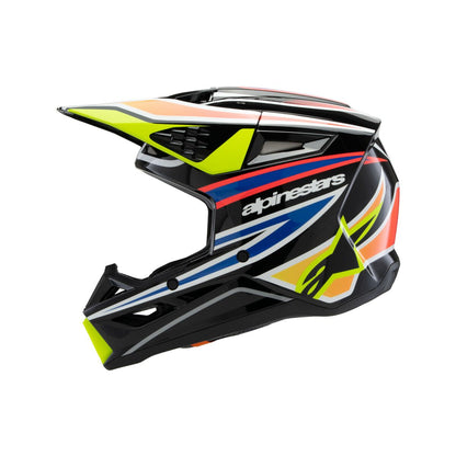 ALPINESTARS(MX) HELMET YTH SM3 WURX BLK/YL/B Y 8302125-1574-YL