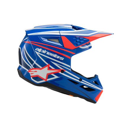 ALPINESTARS(MX) HELMET YTH SM3 WURX BLUE/RED/W 8302125-7312-YS