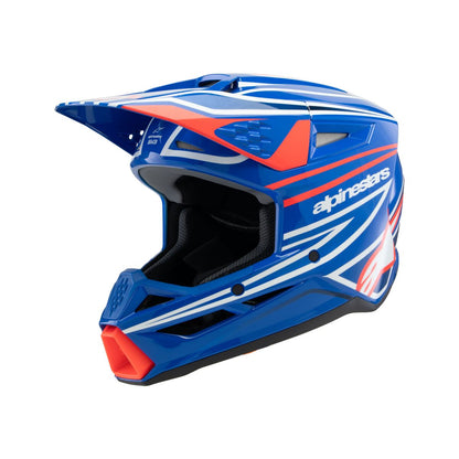 ALPINESTARS(MX) HELMET YTH SM3 WURX BLUE/RED/W 8302125-7312-YL