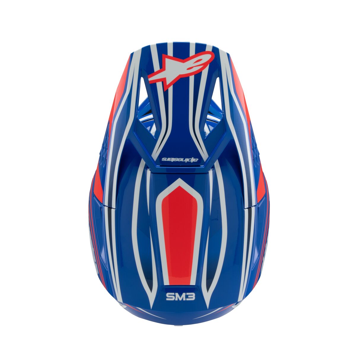 ALPINESTARS(MX) HELMET YTH SM3 WURX BLUE/RED/W 8302125-7312-YL