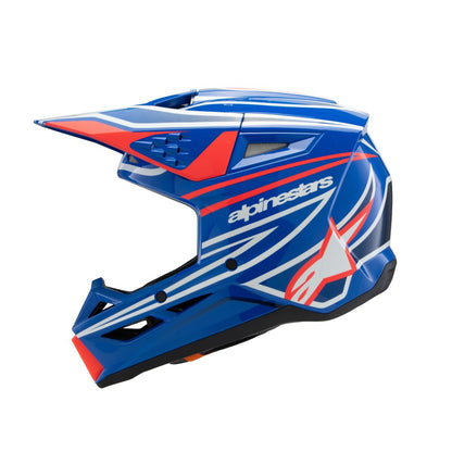 ALPINESTARS(MX) HELMET YTH SM3 WURX BLUE/RED/W 8302125-7312-YL