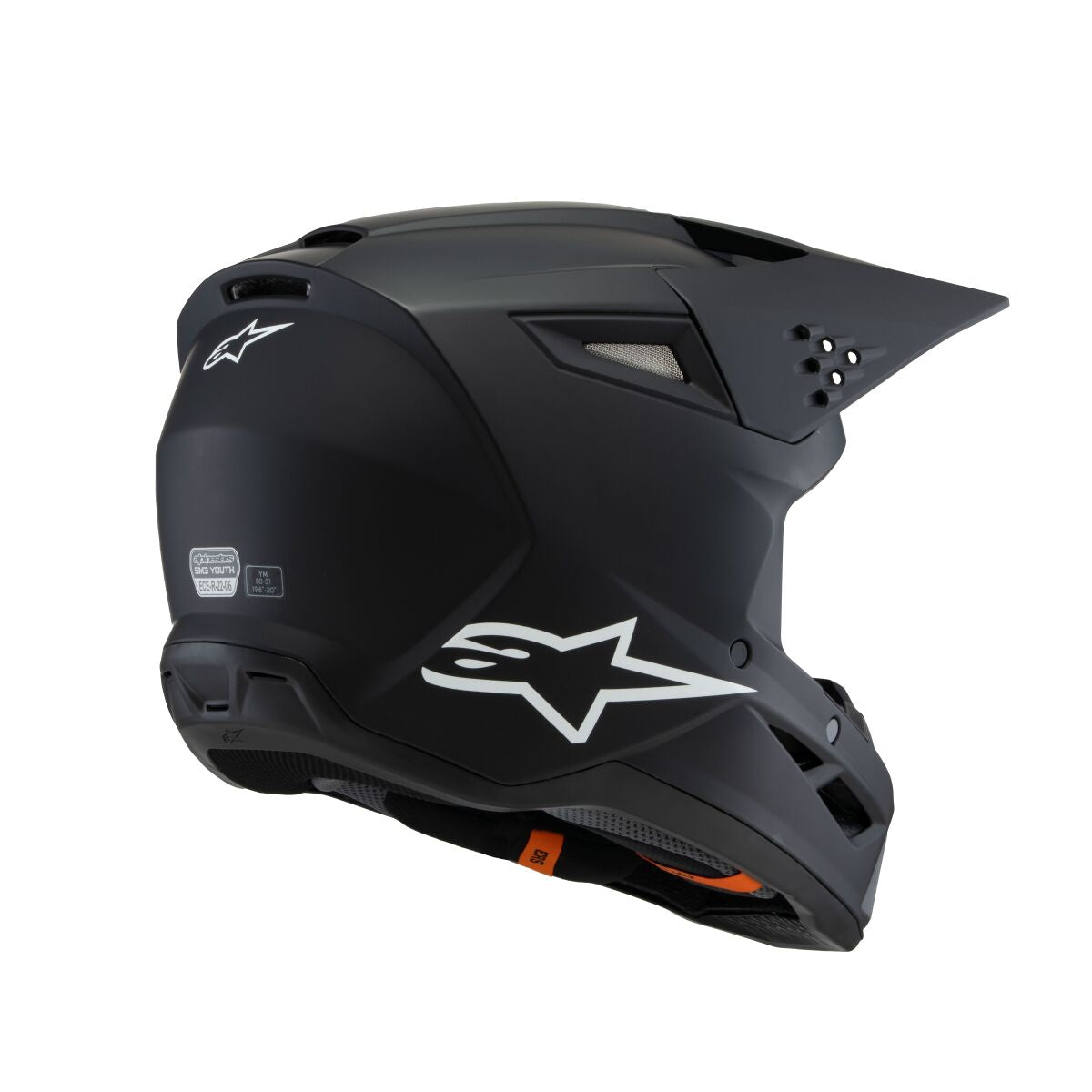ALPINESTARS(MX) HELMET YTH SM3 SOLID BLACK YM 8302425-110-YM