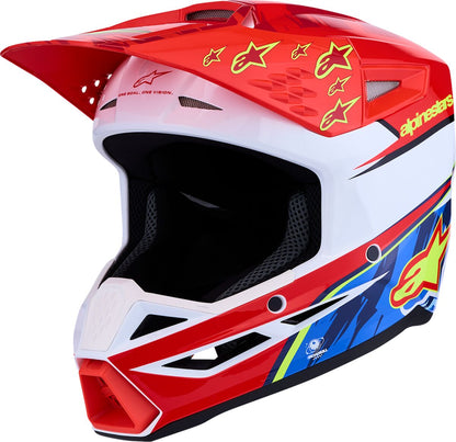 ALPINESTARS(MX) HELMET YTH SM3 FALCON RD/WH/BL 8301227-3206-YS